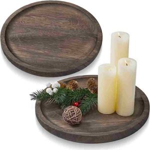 Rustic Candle Holder Tray